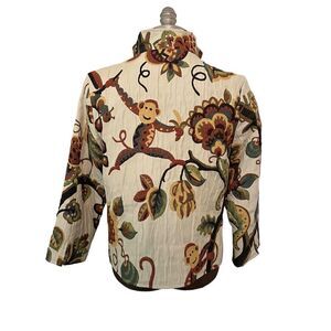 Painted Pony Jacket Monkey Business Womens Size S Tapestry Vintage Made In USA